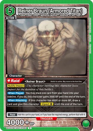 Reiner Braun (Armored Titan) (060) (UEX07BT/AOT-2-060) - UEX07BT Attack on Titan Vol 2 Foil