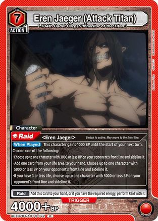 Eren Jaeger (Attack Titan) (UEX07BT/AOT-2-072) - UEX07BT Attack on Titan Vol 2 Foil