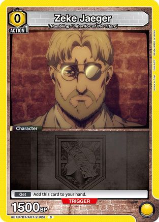 Zeke Jaeger (023) (Box Topper Foil) (UEX07BT/AOT-2-023) - UEX07BT Attack on Titan Vol 2 Foil