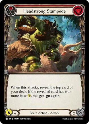 Headstrong Stampede (Red) (IAR047) - Usurp the Shadow Throne Rainbow Foil