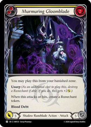 Murmuring Gloomblade (Yellow) (IAR133) - Usurp the Shadow Throne