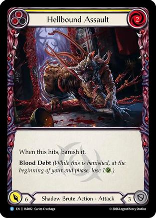 Hellbound Assault (Yellow) (IAR012) - Usurp the Shadow Throne Rainbow Foil
