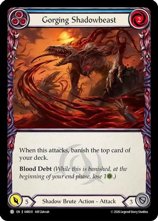 Gorging Shadowbeast (Blue) (IAR031) - Usurp the Shadow Throne Rainbow Foil