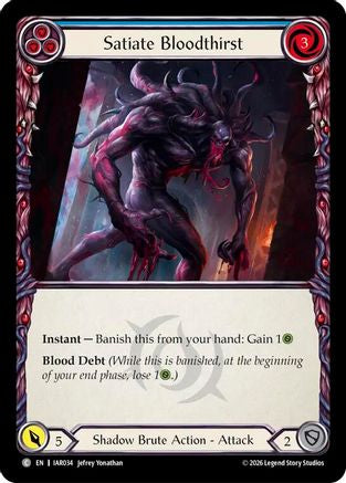 Satiate Bloodthirst (Blue) (IAR034) - Usurp the Shadow Throne Rainbow Foil