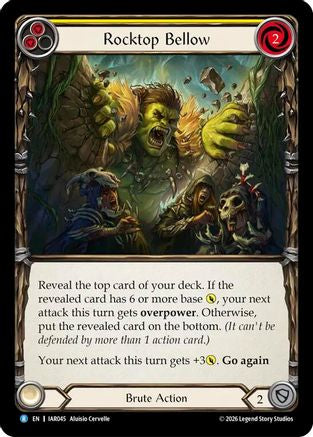 Rocktop Bellow (Yellow) (IAR045) - Usurp the Shadow Throne Rainbow Foil