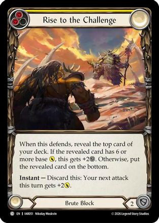 Rise to the Challenge (Yellow) (IAR051) - Usurp the Shadow Throne Rainbow Foil