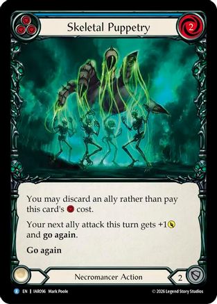 Skeletal Puppetry (Blue) (IAR096) - Usurp the Shadow Throne Rainbow Foil