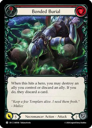 Bonded Burial (Red) (IAR100) - Usurp the Shadow Throne Rainbow Foil