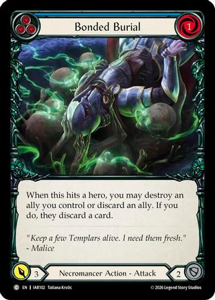 Bonded Burial (Blue) (IAR102) - Usurp the Shadow Throne Rainbow Foil