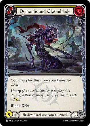 Demonbound Gloomblade (Yellow) (IAR127) - Usurp the Shadow Throne Rainbow Foil
