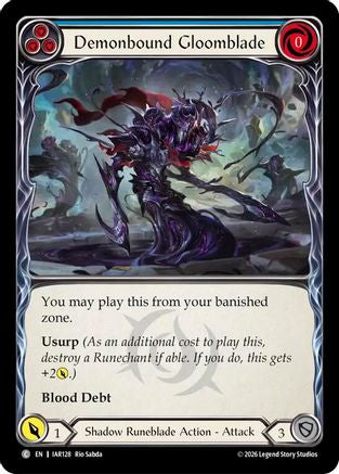 Demonbound Gloomblade (Blue) (IAR128) - Usurp the Shadow Throne Rainbow Foil