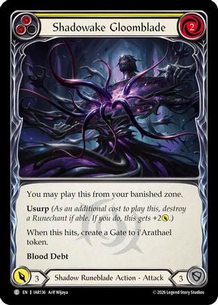Shadowake Gloomblade (Yellow) (IAR136) - Usurp the Shadow Throne Rainbow Foil