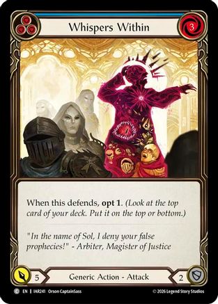 Whispers Within (Blue) (IAR241) - Usurp the Shadow Throne Rainbow Foil