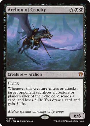Archon of Cruelty (-047) - Commander: Reality Fracture