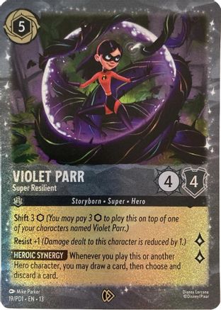 Violet Parr - Super Resilient (19) - Disney Lorcana Promo Cards Holofoil