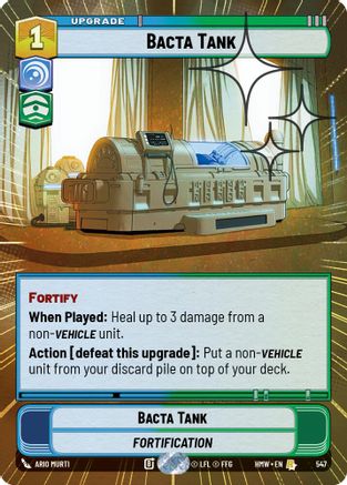 Bacta Tank (Hyperspace Foil) (547) - Homeworlds Foil