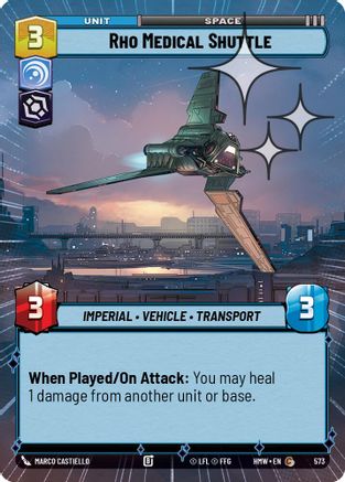 Rho Medical Shuttle (Hyperspace Foil) (573) - Homeworlds Foil