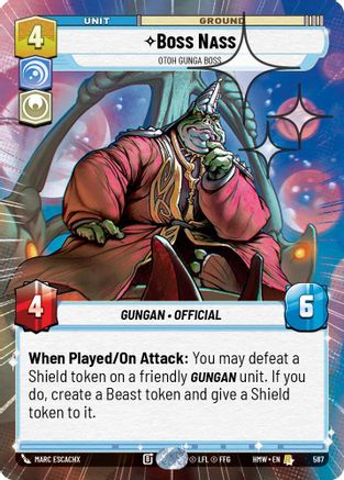Boss Nass - Otoh Gunga Boss (Hyperspace Foil) (587) - Homeworlds Foil