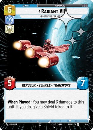 Radiant VII - Negotiating for Naboo (Hyperspace Foil) (589) - Homeworlds Foil