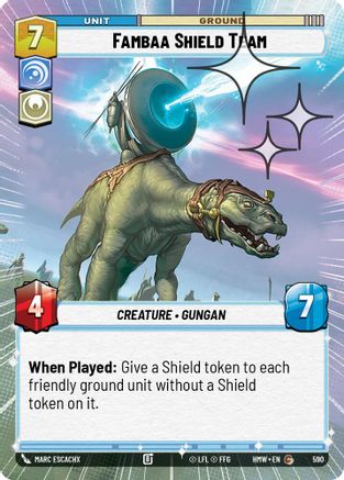 Fambaa Shield Team (Hyperspace Foil) (590) - Homeworlds Foil