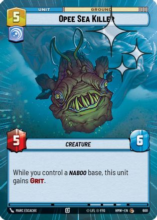 Opee Sea Killer (Hyperspace Foil) (600) - Homeworlds Foil