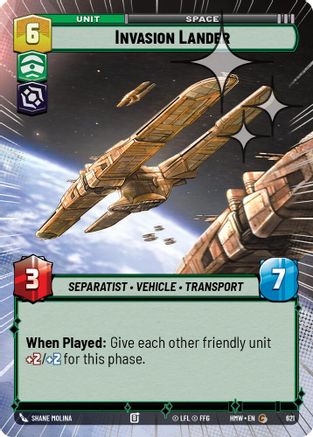 Invasion Lander (Hyperspace Foil) (621) - Homeworlds Foil