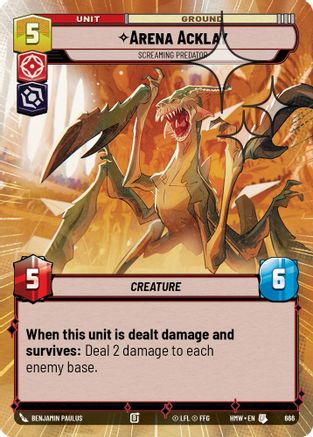 Arena Acklay - Screaming Predator (Hyperspace Foil) (666) - Homeworlds Foil