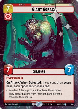 Giant Gorax (Hyperspace Foil) (698) - Homeworlds Foil