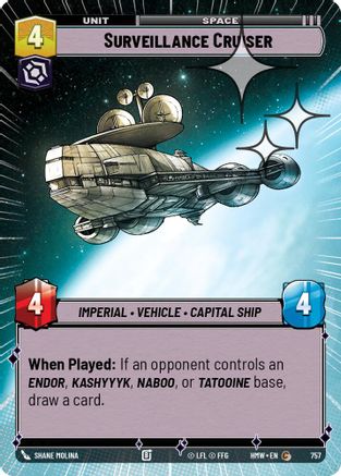 Surveillance Cruiser (Hyperspace Foil) (757) - Homeworlds Foil