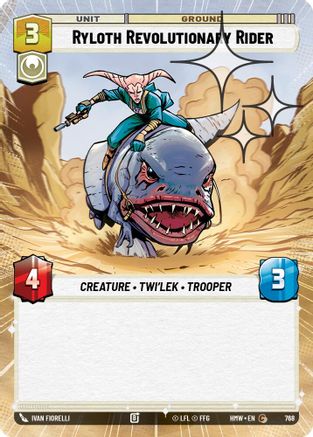 Ryloth Revolutionary Rider (Hyperspace Foil) (768) - Homeworlds Foil