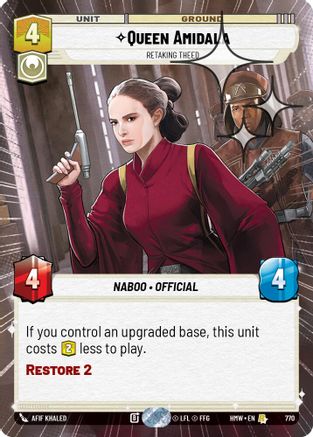 Queen Amidala - Retaking Theed (Hyperspace Foil) (770) - Homeworlds Foil