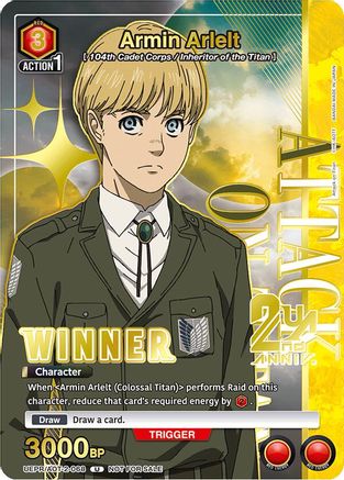 Armin Arlelt (068) (Winner) (UEPR/AOT-2-068) - Union Arena Promotion Cards Foil