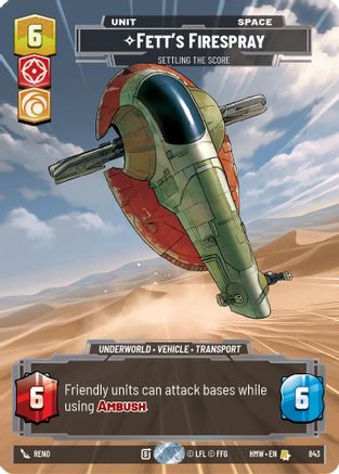 Fett's Firespray - Settling the Score (Prestige) (843) - Homeworlds