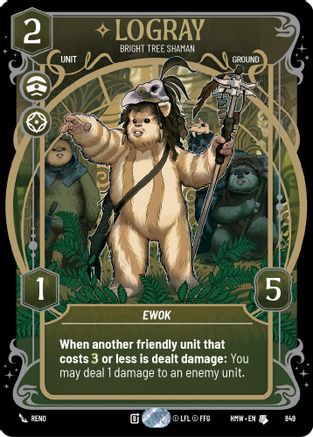 Logray - Bright Tree Shaman (Prestige Foil) (849) - Homeworlds Foil