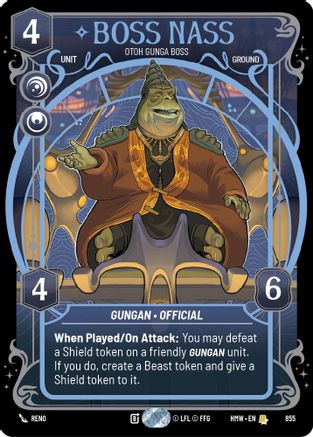 Boss Nass - Otoh Gunga Boss (Prestige Foil) (855) - Homeworlds Foil