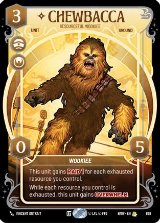Chewbacca - Resourceful Wookiee (Prestige Foil) (859) - Homeworlds Foil