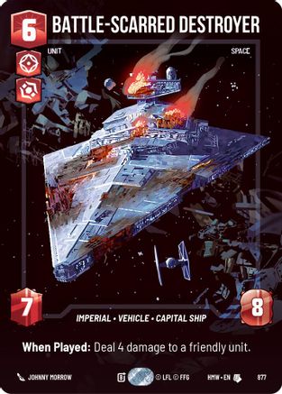 Battle-Scarred Destroyer (Prestige Foil) (877) - Homeworlds Foil