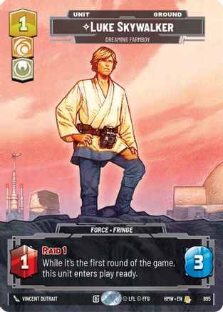 Luke Skywalker - Dreaming Farmboy (Prestige Foil) (895) - Homeworlds Foil