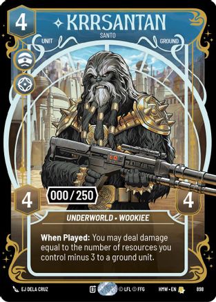 Krrsantan - Santo (Serialized) (898) - Homeworlds Foil