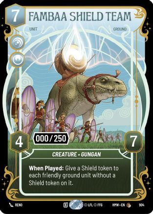 Fambaa Shield Team (Serialized) (904) - Homeworlds Foil