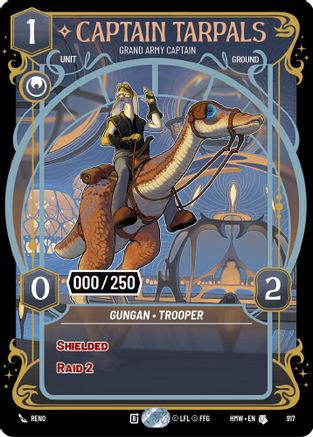 Captain Tarpals - Grand Army Captain (Serialized) (917) - Homeworlds Foil