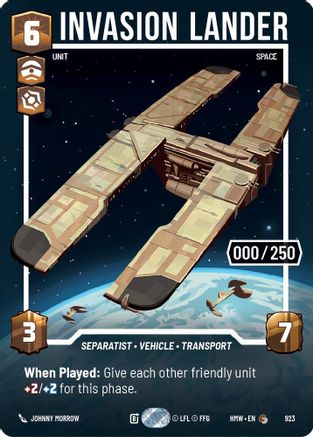 Invasion Lander (Serialized) (923) - Homeworlds Foil