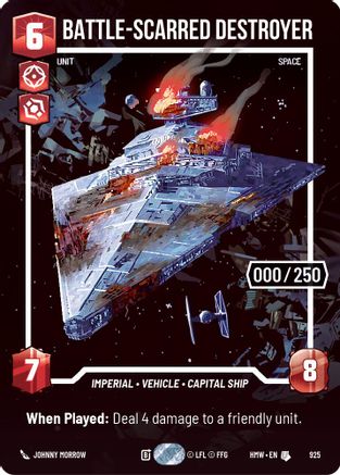 Battle-Scarred Destroyer (Serialized) (925) - Homeworlds Foil