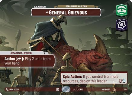 General Grievous - Separatist Warlord (Showcase) (790) - Homeworlds Foil