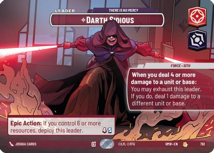 Darth Sidious - There Is No Mercy (Showcase) (793) - Homeworlds Foil