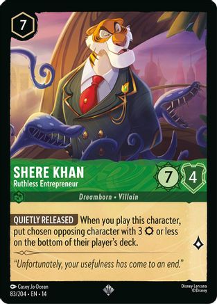 Shere Khan - Ruthless Entrepreneur (83/204) - Hyperia City Cold Foil