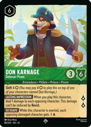 Don Karnage - Debonair Pirate (88/204) - Hyperia City Cold Foil
