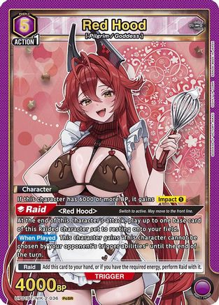 Red Hood (036) (UP01BT/NIK-2-036) - UP01BT GODDESS OF VICTORY NIKKE Precious Booster Foil