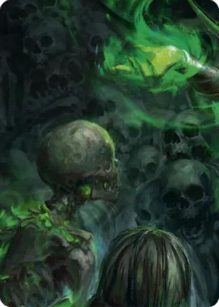 Malice, Domina of the Dead // Levia, Shadowborn Abomination Double Sided Art Card (Middle Left) - GEM Pack 6