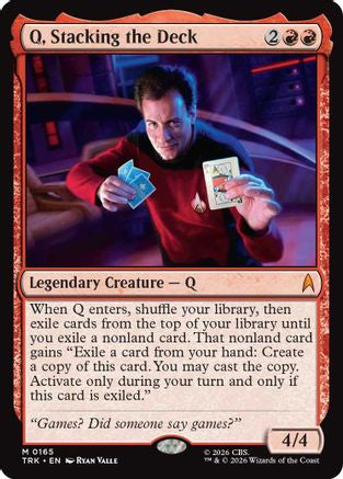 Q, Stacking the Deck (TRK-165) - Star Trek